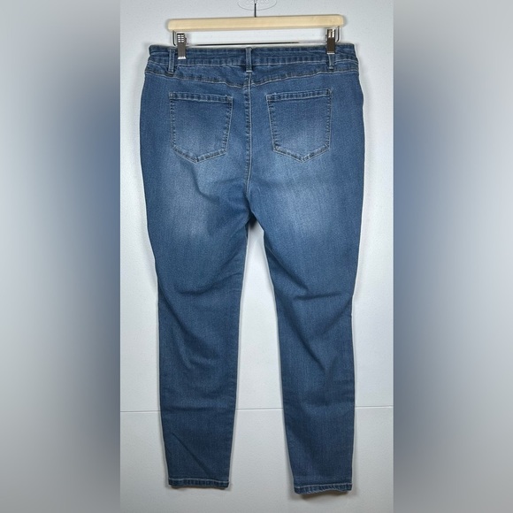 d. jeans Blue Skinny Leg Jeans with Stretch Stitched Pockets Size 14 - Picture 2 of 8